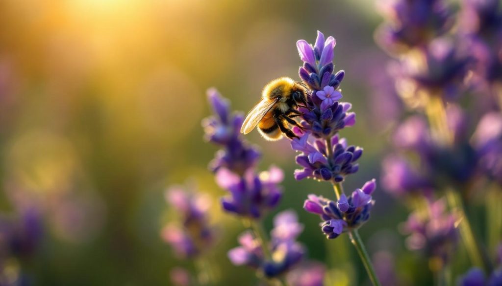 Hummel auf Lavendel